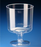 Crystal cup on stem, 0,2 l